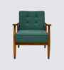 Armari Boucle Fabric Arm Chair In Green Colour