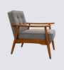 Armari Boucle Fabric Arm Chair In Grey Colour