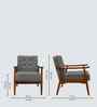 Armari Boucle Fabric Arm Chair In Grey Colour