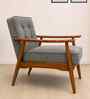 Armari Boucle Fabric Arm Chair In Grey Colour