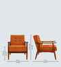 Armari Boucle Fabric Arm Chair In Orange Colour