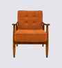 Armari Boucle Fabric Arm Chair In Orange Colour