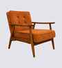 Armari Boucle Fabric Arm Chair In Orange Colour
