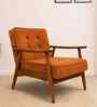 Armari Boucle Fabric Arm Chair In Orange Colour