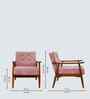 Armari Boucle Fabric Arm Chair In Pink Colour