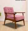 Armari Boucle Fabric Arm Chair In Pink Colour