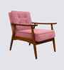 Armari Boucle Fabric Arm Chair In Pink Colour