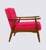 Armari Boucle Fabric Arm Chair In Red Colour