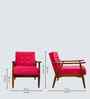 Armari Boucle Fabric Arm Chair In Red Colour
