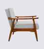 Armari Boucle Fabric Arm Chair In White Colour