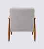 Armari Boucle Fabric Arm Chair In White Colour
