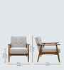 Armari Boucle Fabric Arm Chair In White Colour