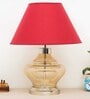 Arnie Amber Glass Table Lamp