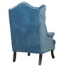 Arnova Velvet Wing Chair in Blue Colour