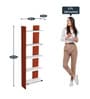 Aroma Floor Standing 5 Shelves Classic Walnut & Frosty White Finish