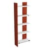 Aroma Floor Standing 5 Shelves Classic Walnut & Frosty White Finish