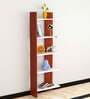 Aroma Floor Standing 5 Shelves Classic Walnut & Frosty White Finish