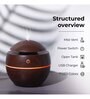 Dark Brown Color Electric Diffuser for Home Fragrance Essential Oil Aroma Colour Changing Lights