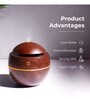 Dark Brown Color Electric Diffuser for Home Fragrance Essential Oil Aroma Colour Changing Lights