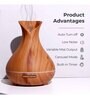Brown  Electric Diffuser for Home Fragrance Essential Oil Aroma  Colour Changing Lights 200ML Water Capacity