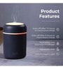 Black Aromahpure Electric Humidifier with Flames Effect Essential Oil Aroma Diffuser for Home 300 ML