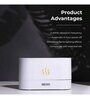 White Aromahpure Electric Humidifier with Flames Effect Essential Oil Aroma Diffuser for Home 180 ML