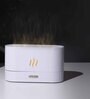 White Aromahpure Electric Humidifier with Flames Effect Essential Oil Aroma Diffuser for Home 180 ML