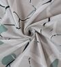 Grey Abstract 180 TC Polyester Double Size Bedsheet With 2 Pillow Covers