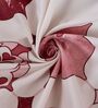 Pink Abstract 180 TC Polyester Double Size Bedsheet With 2 Pillow Covers