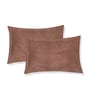 Beige Abstract 180 TC Polyester Double Size Bedsheet With 2 Pillow Covers