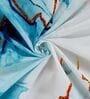 Blue Abstract 180 TC Polyester Double Size Bedsheet With 2 Pillow Covers