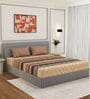 Brown Abstract 180 TC Polyester Double Size Bedsheet With 2 Pillow Covers