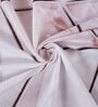 Pink Abstract 180 TC Polyester Double Size Bedsheet With 2 Pillow Covers