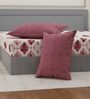 Pink Abstract 180 TC Polyester Double Size Bedsheet With 2 Pillow Covers