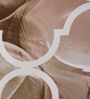 Brown Abstract 180 TC Polyester Double Size Bedsheet With 2 Pillow Covers