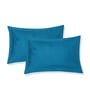 Blue Abstract 180 TC Polyester Double Size Bedsheet With 2 Pillow Covers