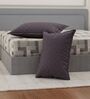 Grey Abstract 180 TC Polyester Double Size Bedsheet With 2 Pillow Covers