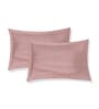 Pink Abstract 180 TC Polyester Double Size Bedsheet With 2 Pillow Covers