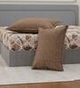 Brown Abstract 180 TC Polyester Double Size Bedsheet With 2 Pillow Covers
