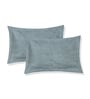 Grey Abstract 180 TC Polyester Double Size Bedsheet With 2 Pillow Covers