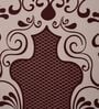 Brown Floral 180 TC Polyester Double Size Bedsheet With 2 Pillow Covers