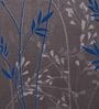 Grey Floral 180 TC Polyester Double Size Bedsheet With 2 Pillow Covers