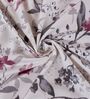 Peach Floral 180 TC Polyester Double Size Bedsheet With 2 Pillow Covers