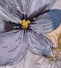 Blue Floral 180 TC Polyester Double Size Bedsheet With 2 Pillow Covers
