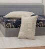 Blue Floral 180 TC Polyester Double Size Bedsheet With 2 Pillow Covers