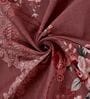 Pink Floral 180 TC Polyester Double Size Bedsheet With 2 Pillow Covers