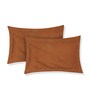 Beige Floral 180 TC Polyester Double Size Bedsheet With 2 Pillow Covers