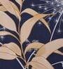 Blue Floral 180 TC Polyester Double Size Bedsheet With 2 Pillow Covers
