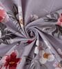 Pink Floral 180 TC Polyester Double Size Bedsheet With 2 Pillow Covers