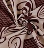 Brown Floral 180 TC Polyester Double Size Bedsheet With 2 Pillow Covers